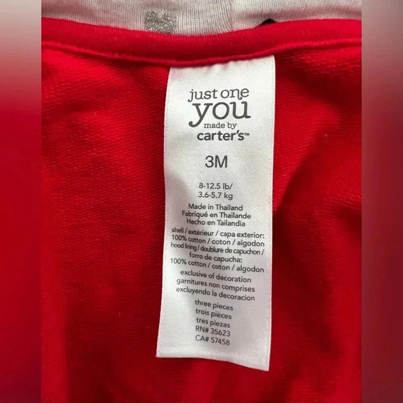 just one you made by Carter’s | Valentines Day, infant hoodie. Size: 3M. - Picture 8 of 10